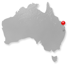 Map showing Brisbane Australia